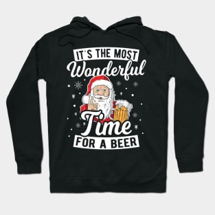 santa claus drinking beer wonderful time2 Hoodie